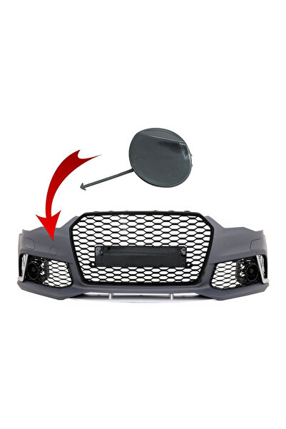 OEM Front Bumper Tow Hook Cover compatible with Audi A6 C7 4G Facelift (2011-...