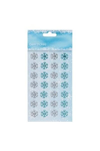 Silver Star Χριστουγεννιάτικα Διακοσμητικά Αυτοκόλλητα - 3D Διαφανείς Μπλε Ακ...