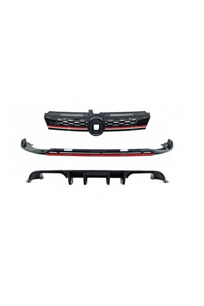 OEM Prelungire Bara Fata cu Grila Centrala si Difuzor compatibil cu VW Golf 7...