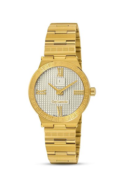 Guy Laroche Sacha Watch for Women with Gold Stainless Steel Bracelet 25 mm 5 Atm
