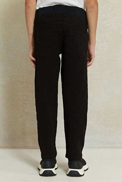 REDTAG Boys Black Printed Jogger