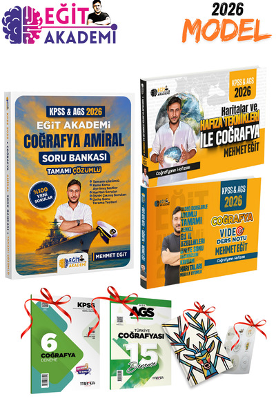 Eğit Akademi 2026 KPSS / AGS Mehmet Eğit Amiral Coğrafya Soru Bankası - Video...
