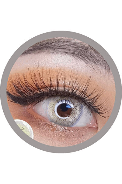 Fancy Look Ocean Crystal Gray Colored Contact Lenses, Complete Package with Solution and Case