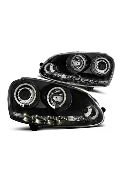 OEM Faruri LED Angel Eyes compatibil cu VW Golf V 5 (2004-2009) Jetta (2005-2...