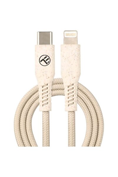 TELLUR Green data cable, Type-C to Lightning, 2.4A, PD20W, 1m, Cream