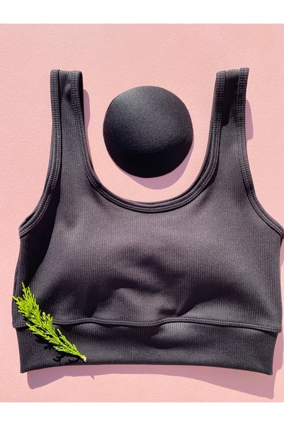 LEYNA BUTİK Shaping / Sculpting Laptop Sports Suit |   High Waist & Padded Crop Black