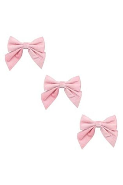 SHOPIENS Funde decorative de Crăciun roz catifea 10 cm - 3 buc