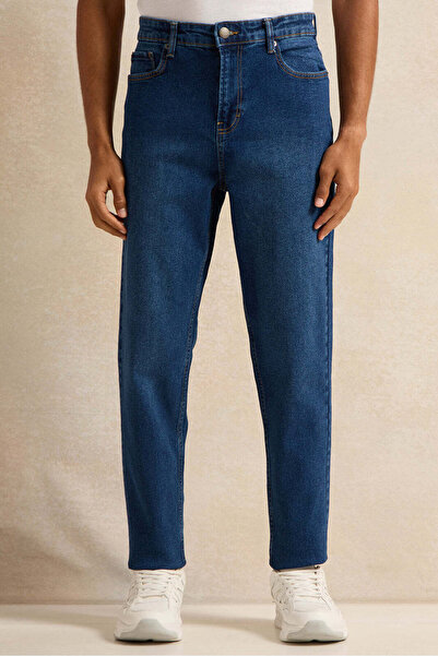 REDTAG Men Blue Straight Fit Denim Jeans