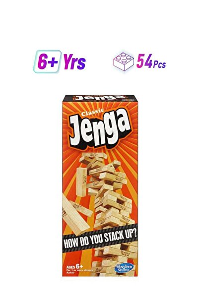 Jenga HASBRO GAMING A2120 54-Piece Classic Block Stacking Building Set
