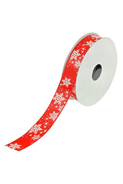 SHOPIENS Panglică decorativă de Crăciun, model auriu, zăpadă, 5 m x 15 mm