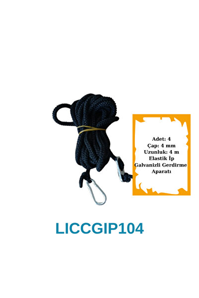 Lic LifeInCamp LICCGIP104 Çadır Tente Tarp Gerdirme İpi Karabinalı ve Gerdirm...