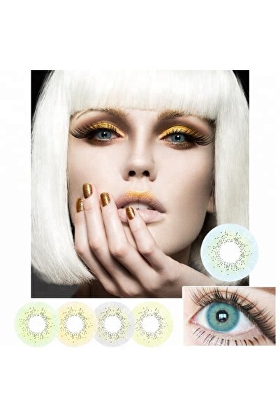 Fancy Look Ocean Blue Lentile de contact colorate albastre, pachet complet cu solutie si suport