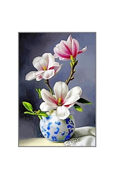 MATTELOT TOYS Set pictura pe numere Vaza cu magnolii, Tablou 20 x 30 cm