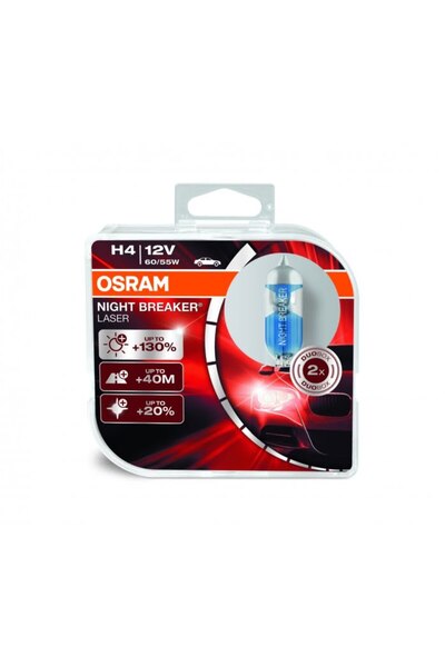 OEM Set 2 Becuri Auto Halogen compatibil cu far Osram Night Breaker Laser +13...