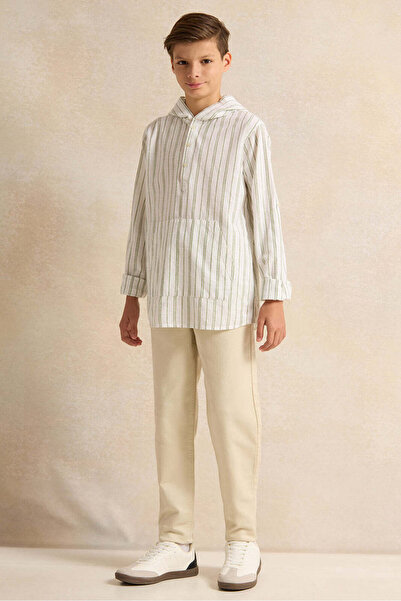 REDTAG Senior Boys Beige Pull-on Denim Jeans