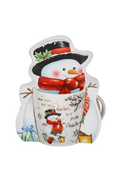 SHOPIENS Χριστουγεννιάτικη Κούπα New Bone - Χιονάνθρωπος 380 ml (Σετ Δώρου)