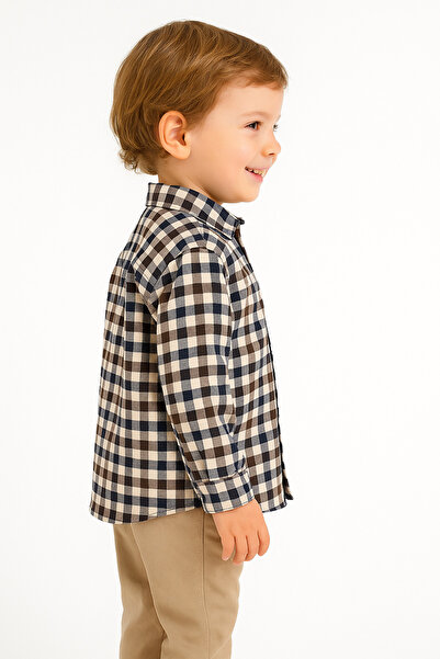 Motebarn Wear Boy's Plaid Shirt