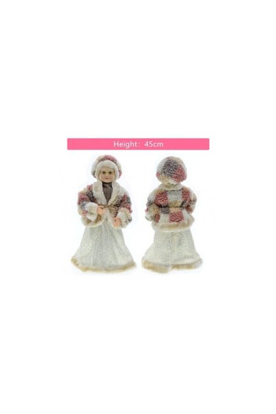Aca Păpușă de Crăciun și Anul Nou, Doamna Crăciun, 45 cm, figurină mare