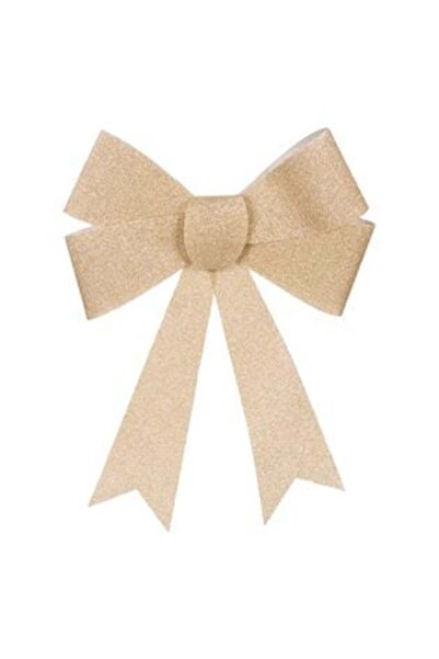 SHOPIENS Fundă decorativă de Crăciun bej cu sclipici 46 cm