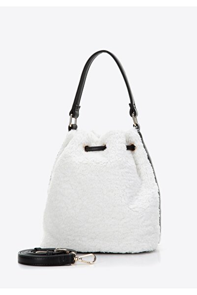 Wittchen Woman Faux Fur Bag Small Off-White Polyester