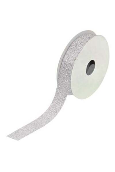 SHOPIENS Panglică decorativă cu sclipici argintiu pentru brad de Crăciun - 5 ...