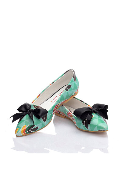 JustBow Printed Colorful Women's Ballerinas
