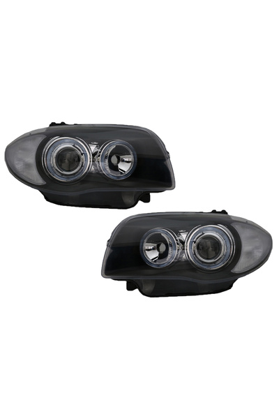 OEM Faruri compatibil cu BMW Seria 1 E81 E82 E87 E88 (2004-2011) Angel Eyes N...