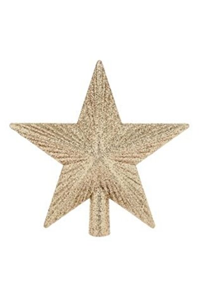 SHOPIENS Decoratiune decorativă pentru brad de Crăciun, stea 3D, bej, șampani...