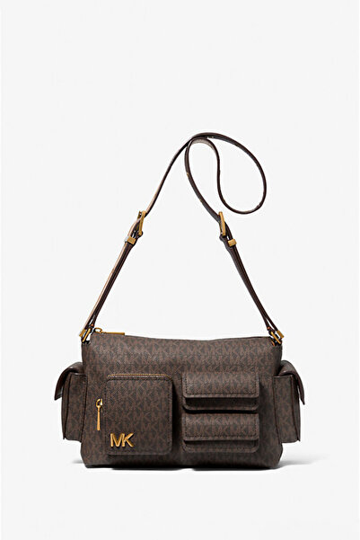 Michael Kors Women's Dakota Medium Signature Logo Shoulder Bag - Brown