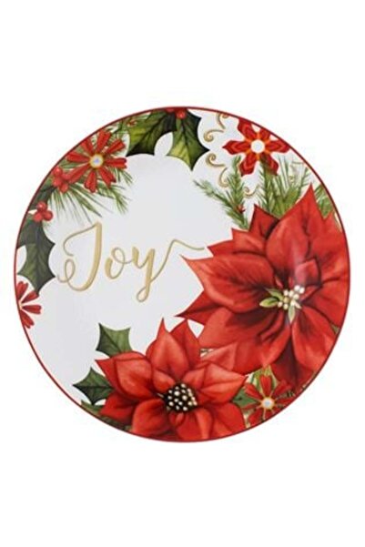 SHOPIENS Farfurie de Crăciun din porțelan alb 'Joy' Ø19 cm