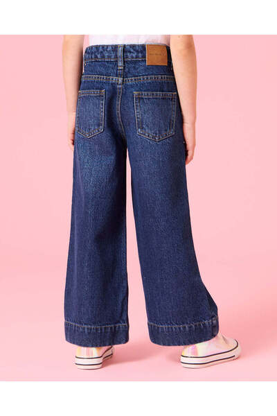 REDTAG Girls Blue Wide leg Jeans