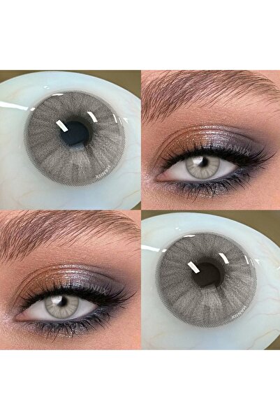 Fancy Look Meteor Gray Gray colored contact lenses, complete package with solution and case