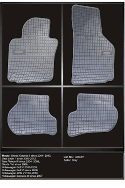 OEM Covoare cauciuc SKODA YETI 2009->