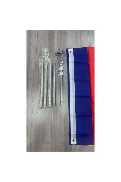 vivimall Romanian Flag Kit, 1.8 M Pole, Wall Mount, Flag, Tricolor