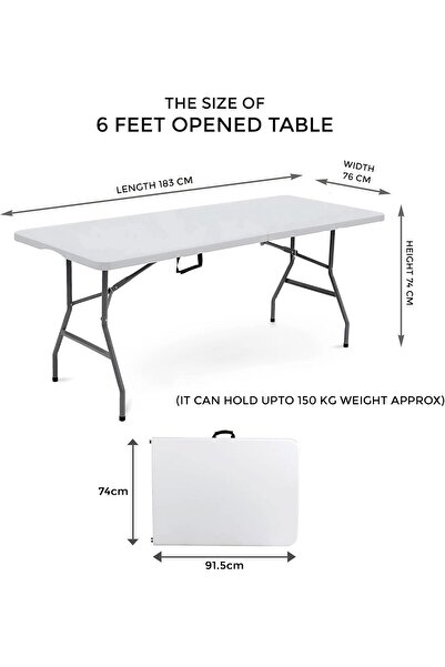Türkiye Heavy Duty Folding Catering Outdoor Trestle Table For Dinner And Picnic Party (6Ft)