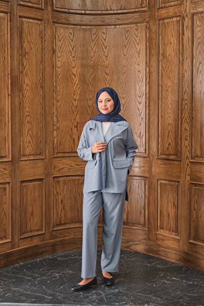 LOCCO Kadın Ceketli Takım Mavi