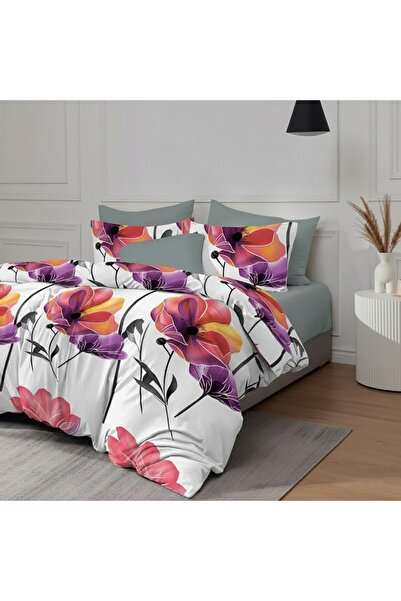 Pucioasa Διπλά κλινοσκεπάσματα με πολύχρωμα λουλούδια