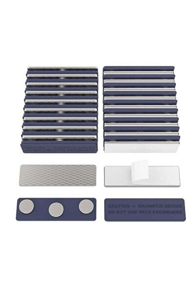 Generic 20 Pcs Magnetic Name Tags for Clothing, Durable Metal Badge Holders with Neodymium Magnets