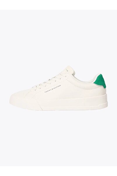 Tommy Hilfiger Court Leather Detail Essential Erkek Bej Spor Ayakkabı