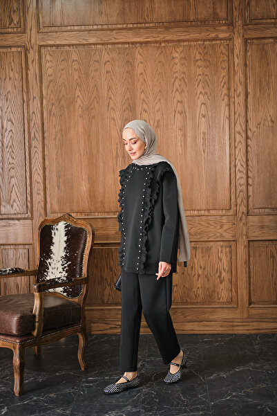 LOCCO Women's Stone Accessory Set Black