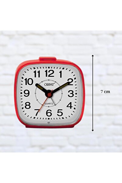 Orpat Beep Alarm Analog Clock – Small Size (7.18 x 3.3 x 6.8 cm) – Classic Red