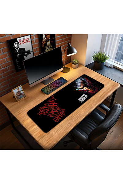 Hamiki Joker game gaming keyboard mouse pad non-slip base stitched edges desk mat 70x30 cm