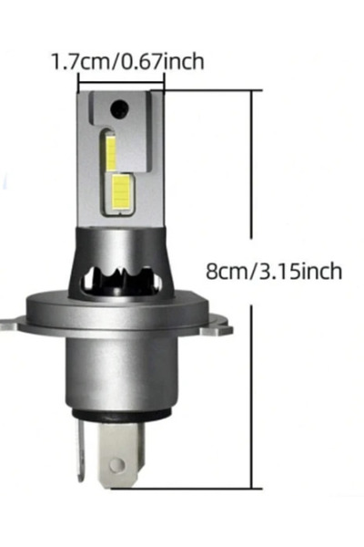 Ruan Set of 2 LED car bulbs Fq5 H4 canbus 2 phases 180W/set 20000lm 6000K