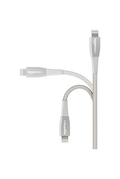OSIRION Amazon Basics Premium Lightning-to-USB-A Cable, MFi, Fast Charging 3.1A, 3m Length, Silver