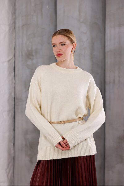 Moda Değirmeni Πλεκτό πουλόβερ με λαιμόκοψη oversized MD1191-313-0003