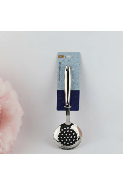 ALSAIF KITCHEN Premium stainless steel perforated spoon - Comfortable polished handle - Rust resistant - For draining vegetables and stir-fries