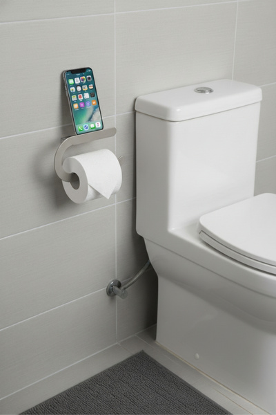 Grandmix Μοντέρνα θήκη για ρολό χαρτιού υγιεινής με βάση για κινητό τηλέφωνο