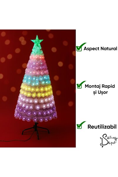 selling depot Multicolor Artificial Christmas Tree, 210 cm – Modern Elegant Design