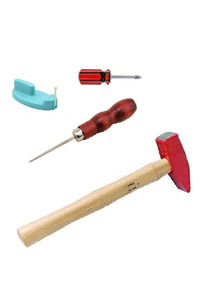 Hayal Sepeti filografi 4lü set Çekiç 100 gr+bız+çakma aparatı+tornavida