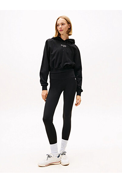 Tommy Hilfiger TJW سروال ضيق أسود اللون للنساء مطبوع DW0DW21830BDS